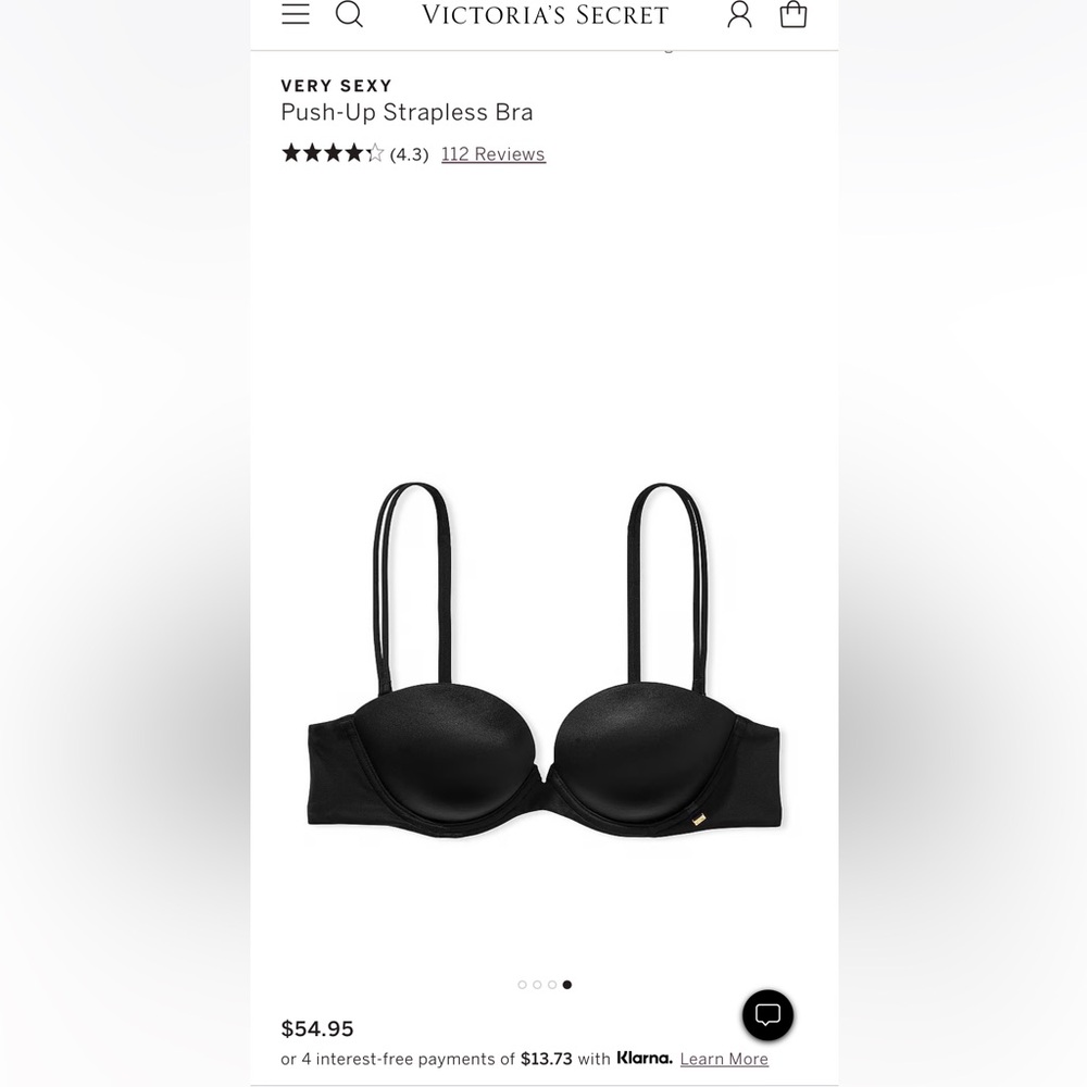 New So Obsessed push up strapless bra